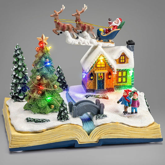 Christmas light up village scene