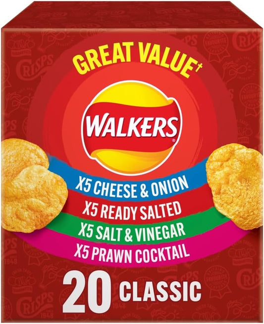 20 packs of walkers crisps