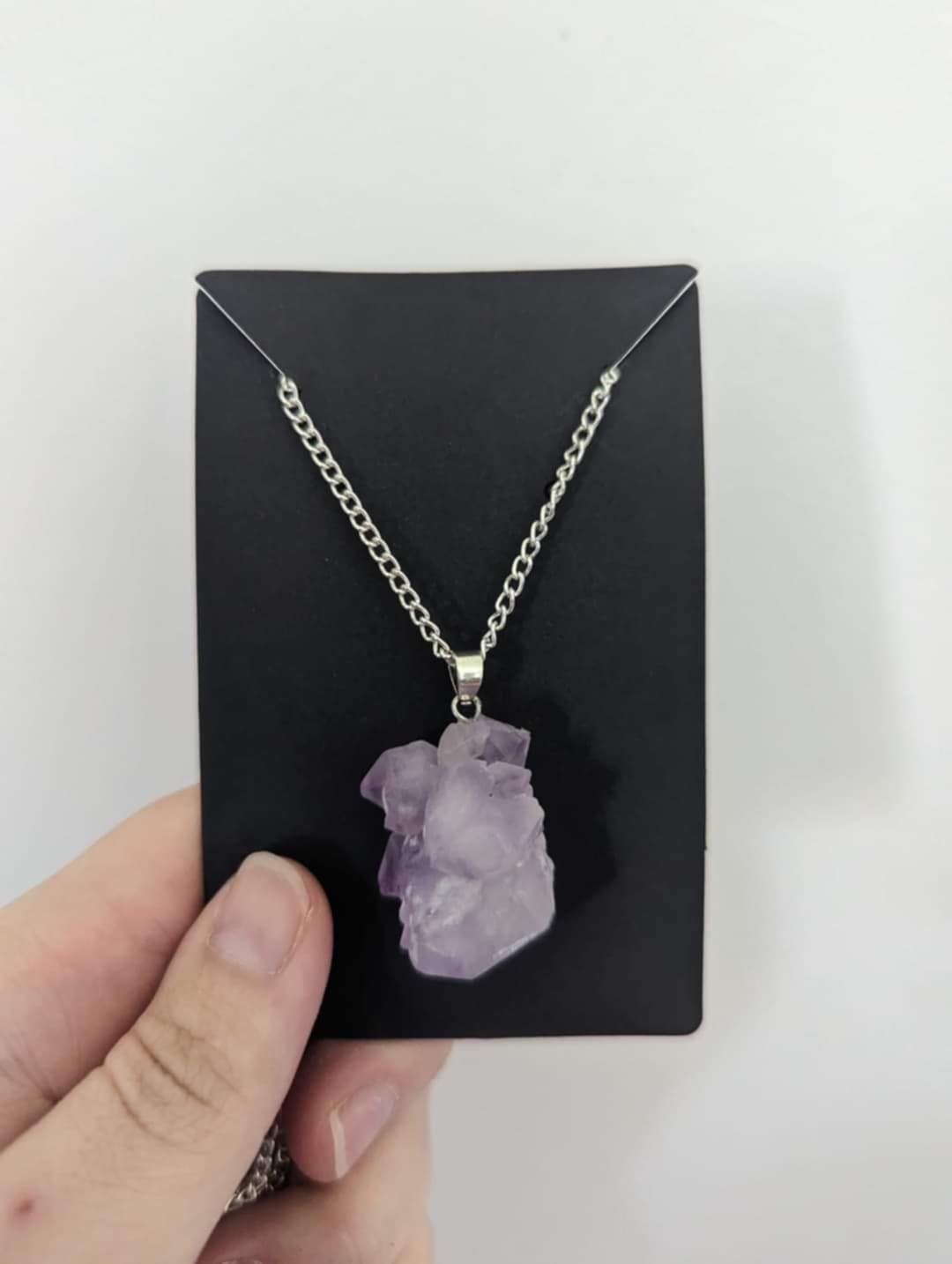 Amethyst crystal necklace