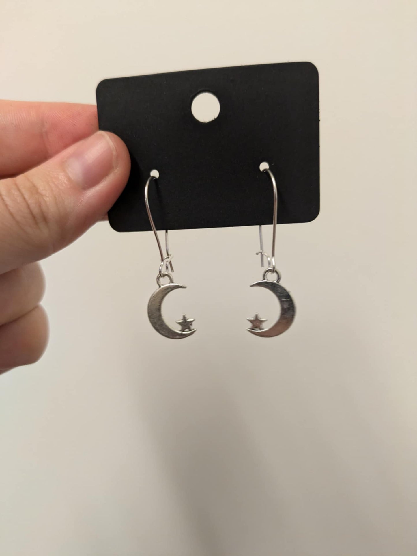 Half moon and star earrings