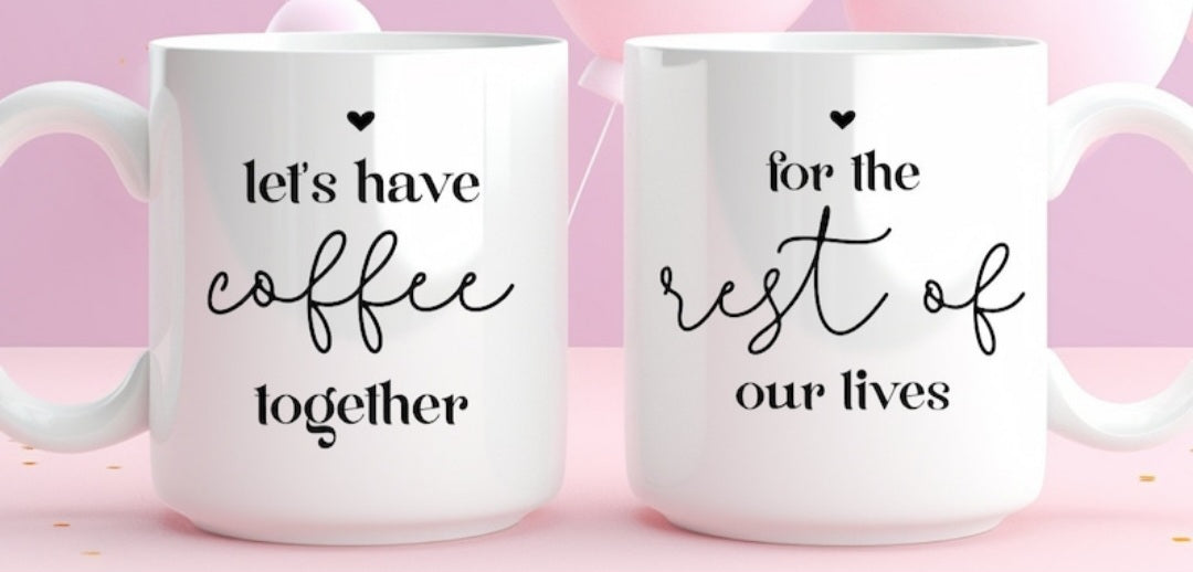 Set of 2 Personalised Couples mugs