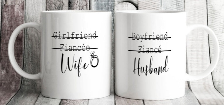 Set of 2 Personalised Couples mugs