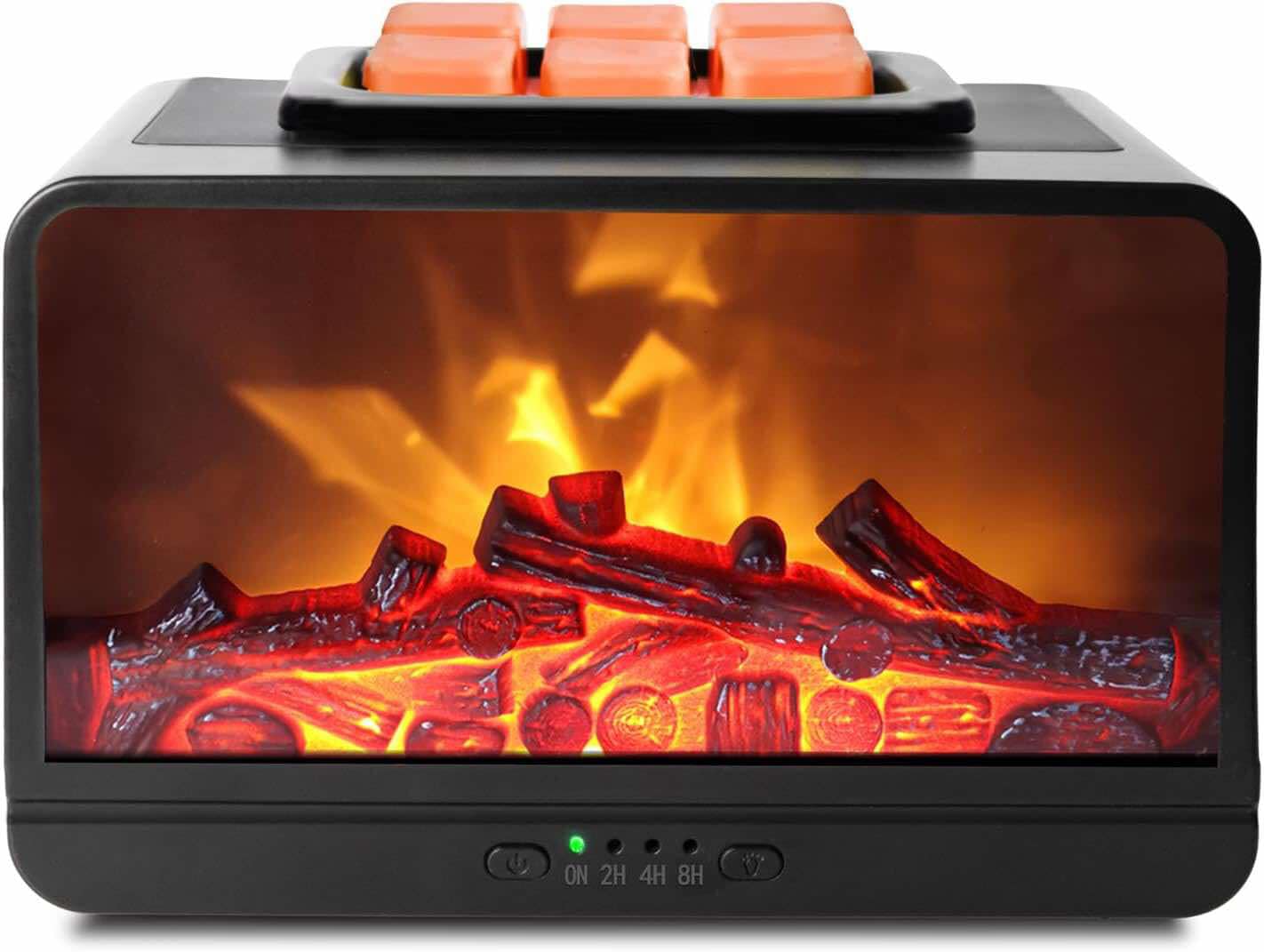 Electric fireplace wax burner