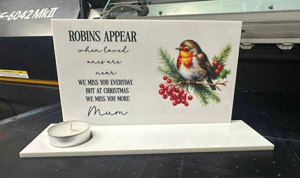 Personalised Memorial Christmas tea light holders