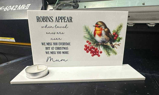 Personalised Memorial Christmas tea light holders