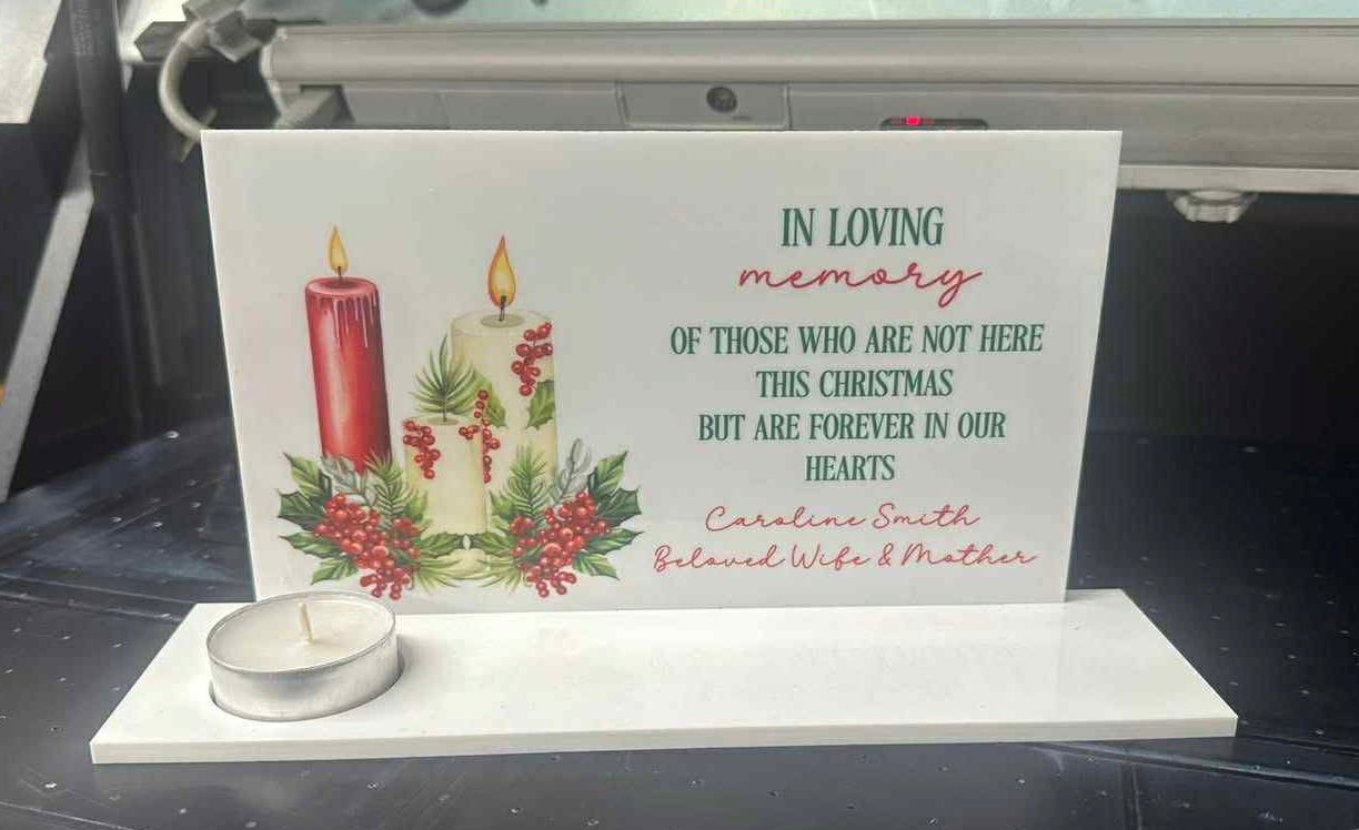 Personalised Memorial Christmas tea light holders