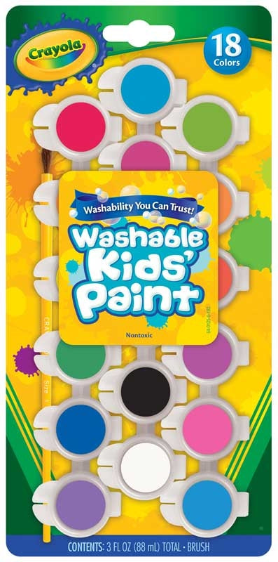 CRAYOLA 18 WASHABLE KIDS PAINT