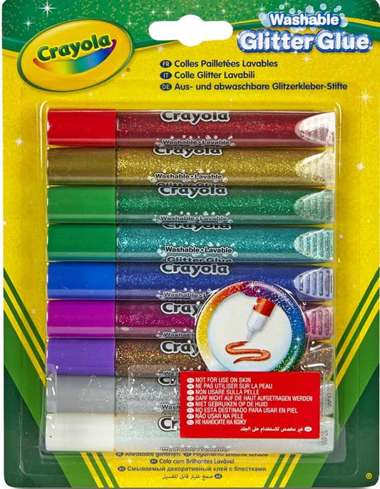 CRAYOLA 9 WASHABLE GLITTER GLUE