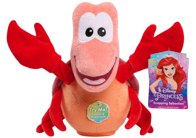 DISNEY PRINCESS SNAPPING SEBASTIAN FEATURE PLUSH