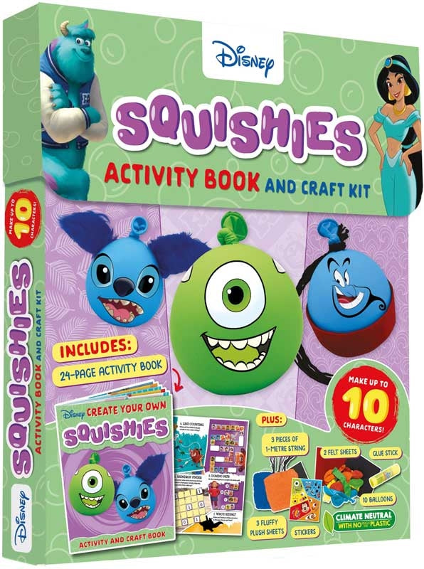 DISNEY SQUISHIES ACTIVITY BOOK AND CRAFT KIT