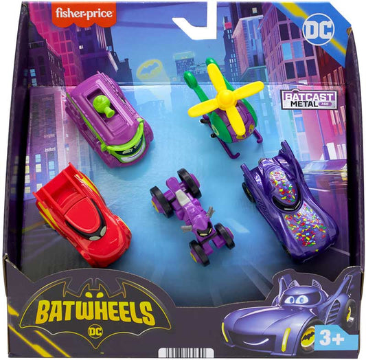 FISHER PRICE BATWHEELS VEHICLE 5-PACK - CONFETTI