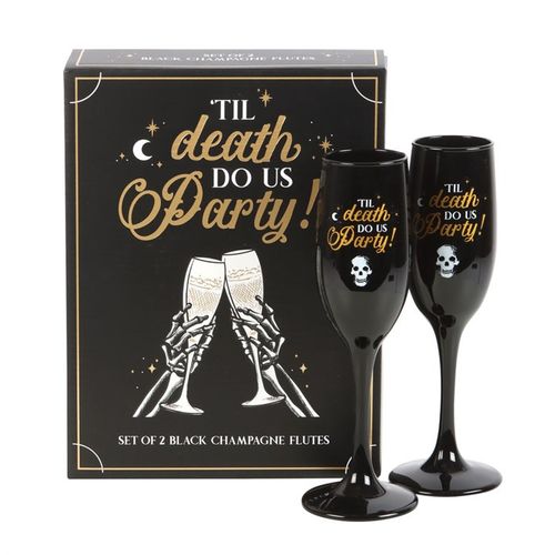 Til Death do us Party Champagne Glass set