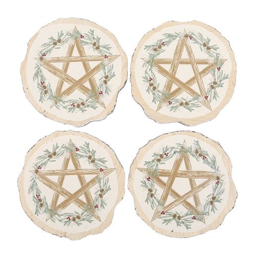 Winter Soltice Coasters x 4