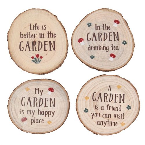 4 Wooded Coasters