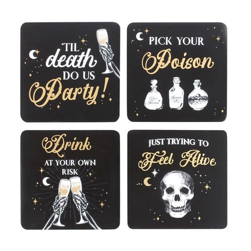 Til Death do us Party Coasters x4