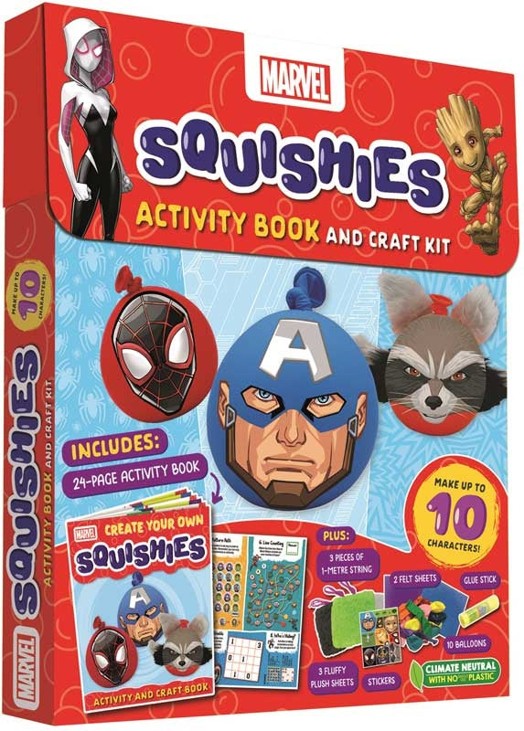 MARVEL SQUISHIES ACTIVITY BOOK AND CRAFT KIT