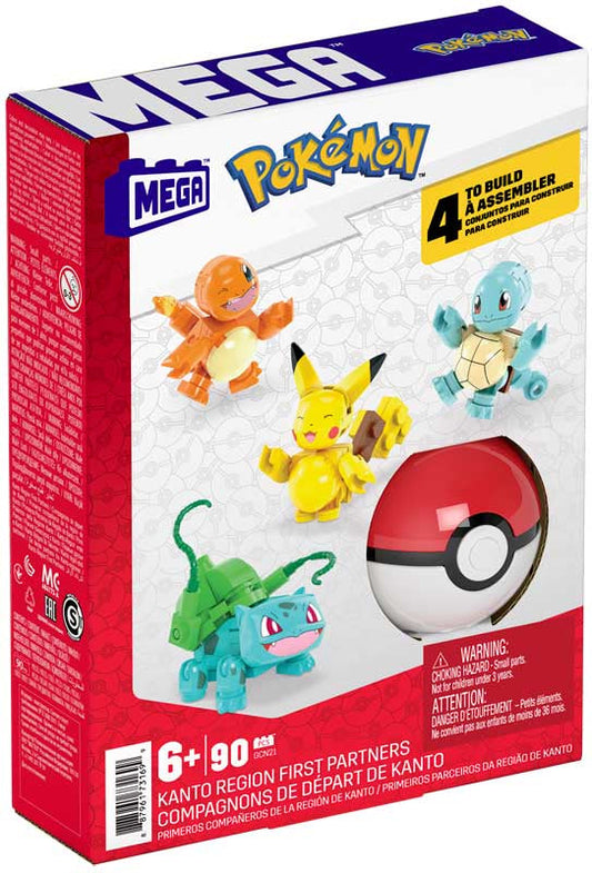 MEGA CONSTRUX POKEBALL 5 PACK - KANTO PARTNERS