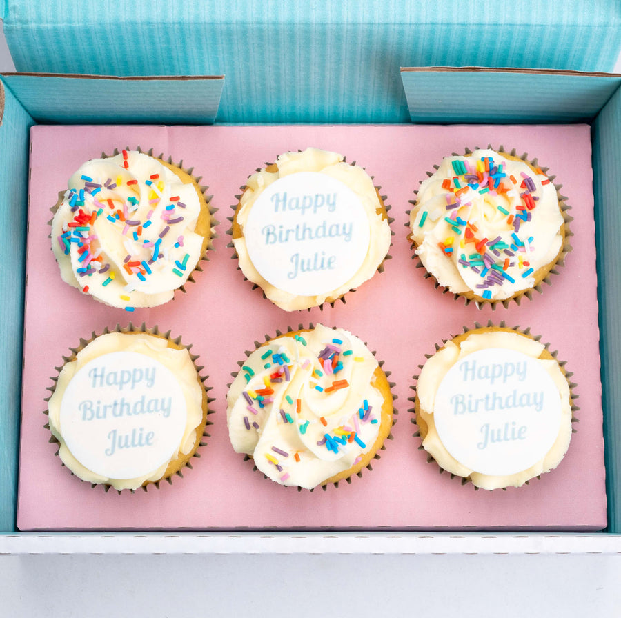 Gluten Free Personalised Birthday Cupcakes