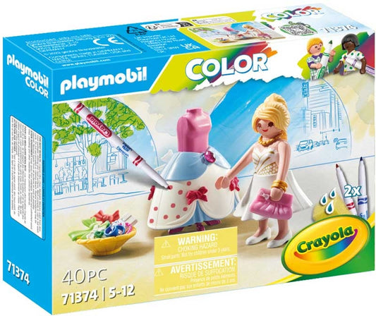 PLAYMOBIL COLOR: FASHION SHOW DESIGNER WITH COLOURFUL WATER-