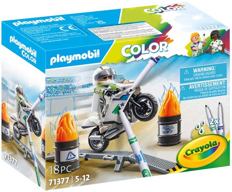 PLAYMOBIL COLOR: MOTORBIKE WITH COLOURFUL WATER-SOLUBLE MARK