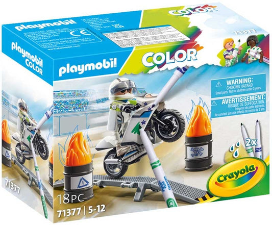 PLAYMOBIL COLOR: MOTORBIKE WITH COLOURFUL WATER-SOLUBLE MARK