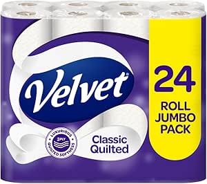 Classic Quilted Velvet white toilet rolls